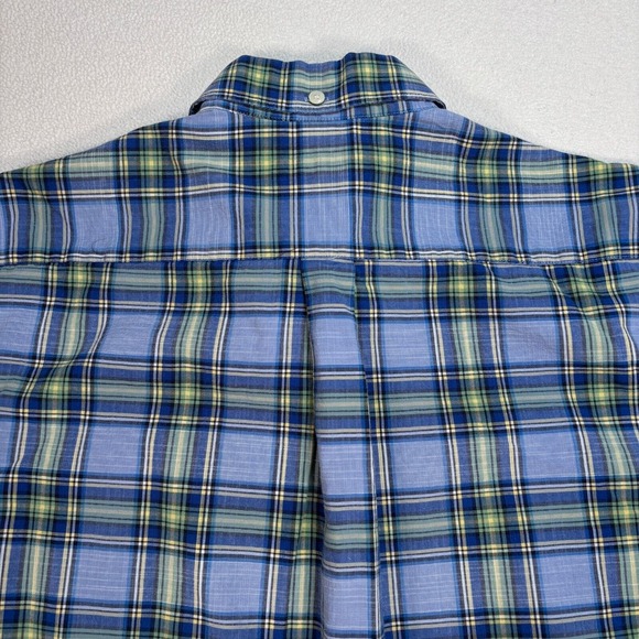 Barbour Shirt Men's S Blue Tartan Plaid Tailored Fit Pocket Cotton‎ Button Down - Picture 8 of 12